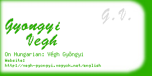 gyongyi vegh business card