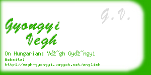 gyongyi vegh business card